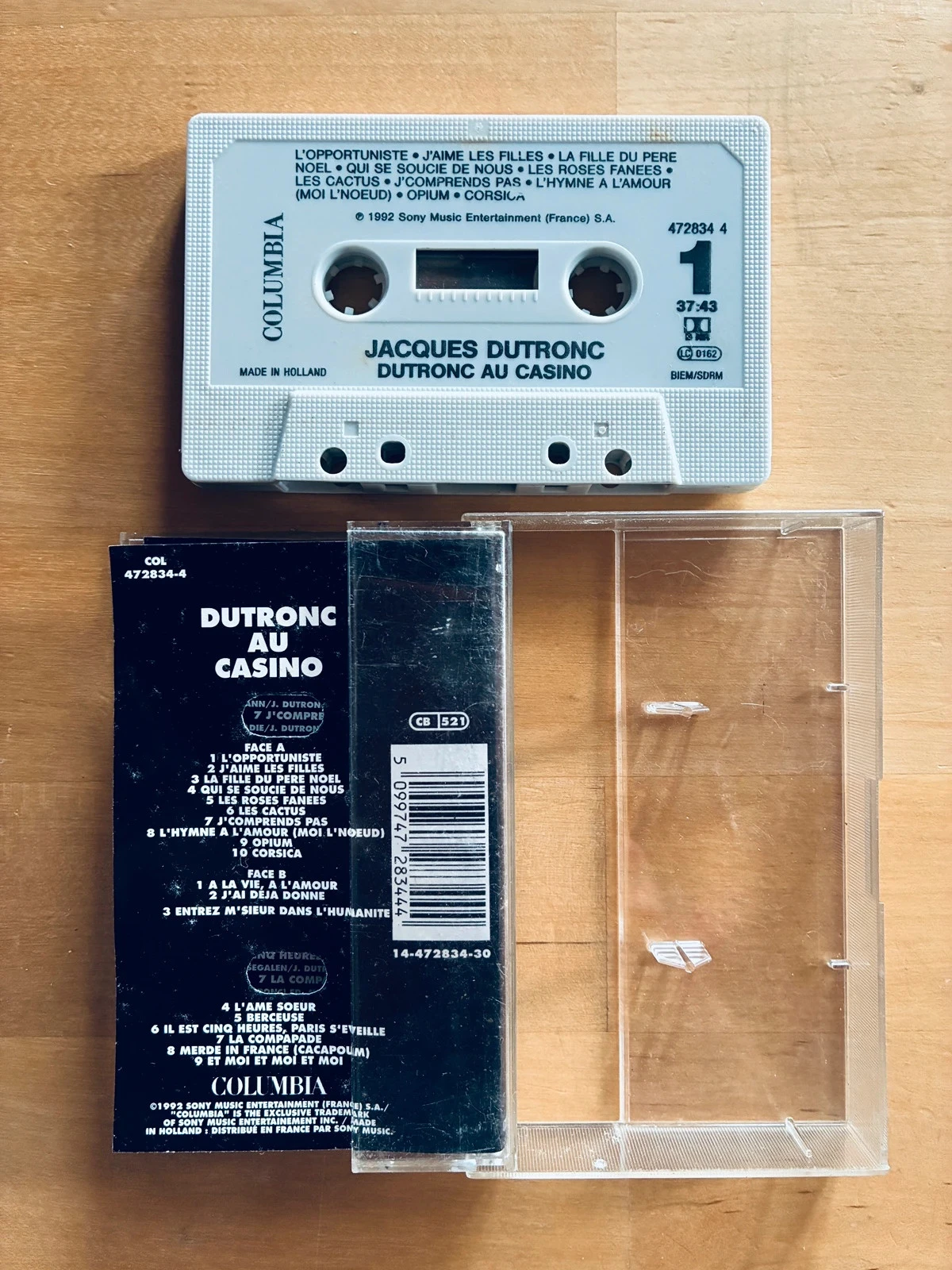 Jacques Dutronc audio cassette at the Casino de Paris. – photo 2
